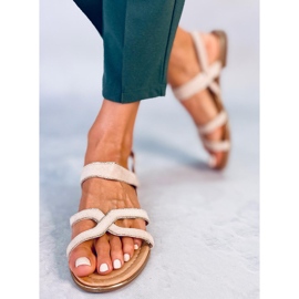 Naisten beige sandaalit H8-177 Beige 1