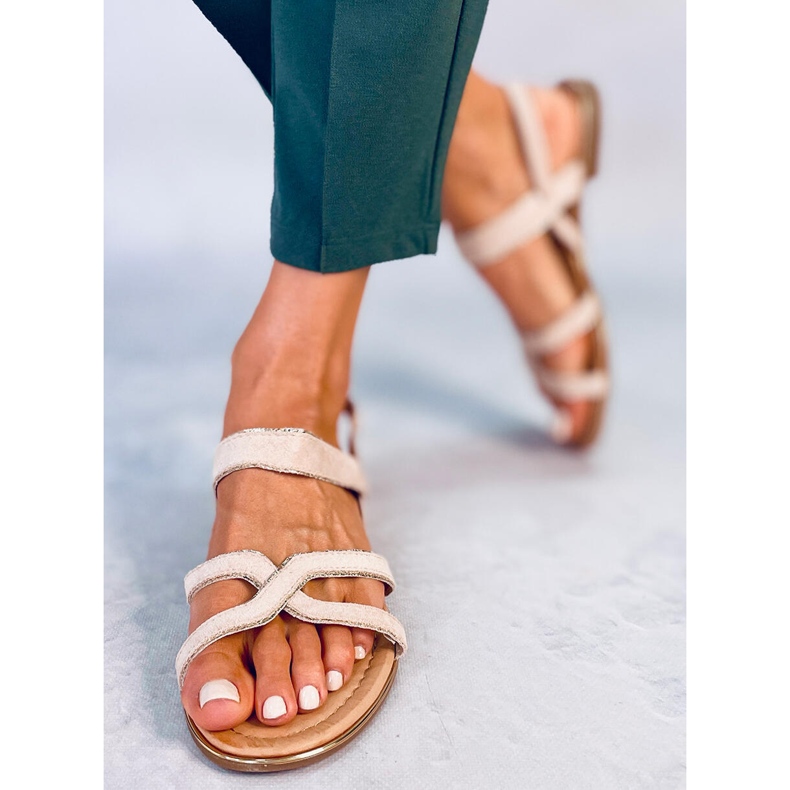 Naisten beige sandaalit H8-177 Beige 1