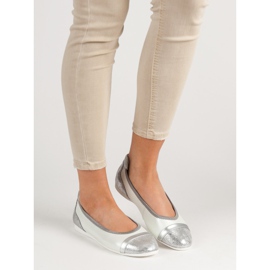 Filippo Nahka balerinat glitterillä valkoinen 2