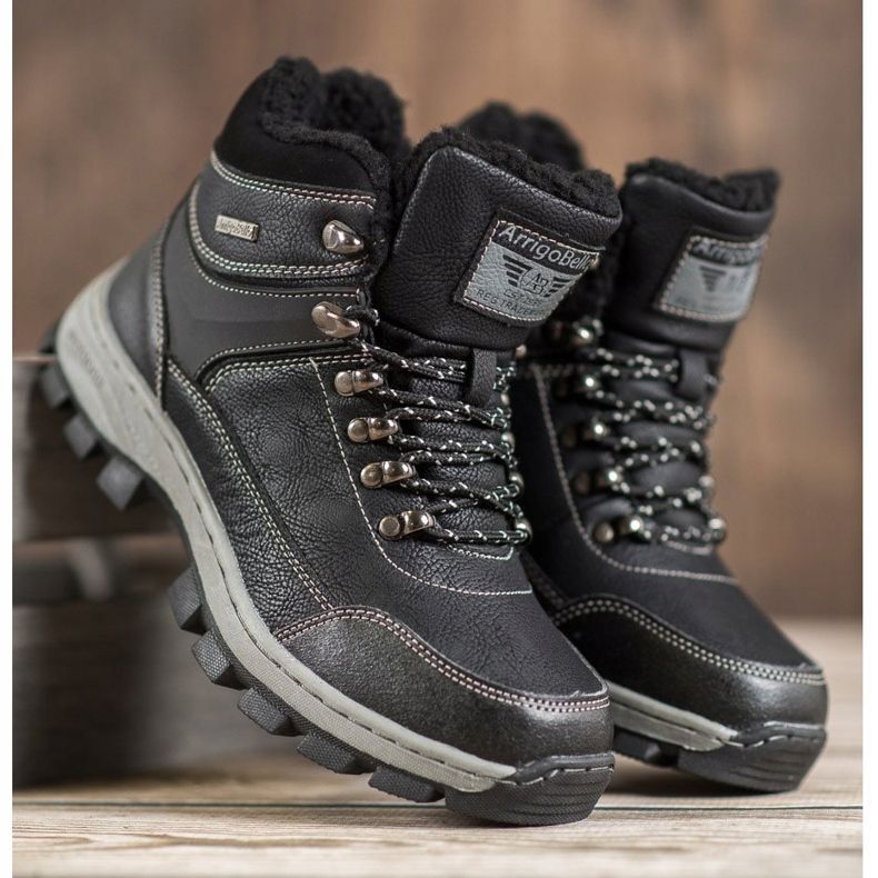 Arrigo Bello Nauhoitetut talvikengät musta 1