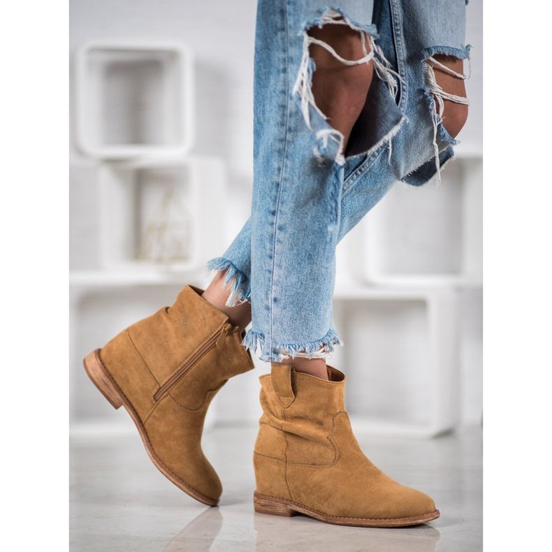 Bella Paris Cowboy -saappaat kiilalla ruskea 1