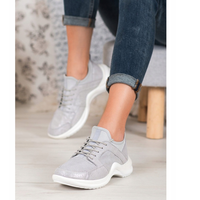 Urheilukengät nahkaa VINCEZA harmaa 1