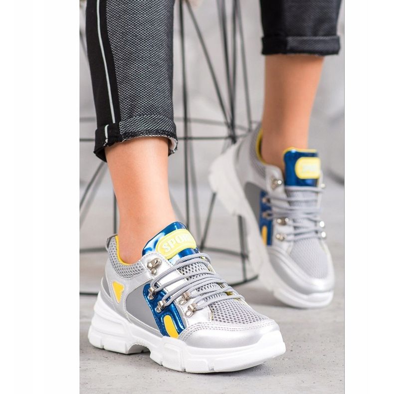 Bella Paris Muoti lenkkarit Mesh harmaa monivärinen 1