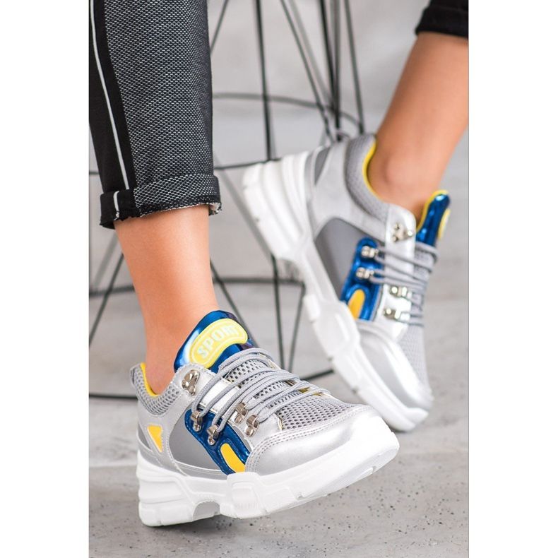 Bella Paris Muoti lenkkarit Mesh harmaa monivärinen 2