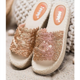 Seastar Espadrilles -tossut alustalla kultainen 1