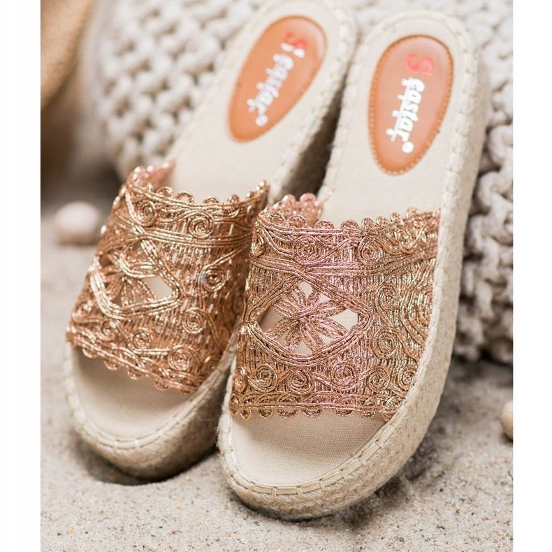 Seastar Espadrilles -tossut alustalla kultainen 1