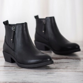 Bella Paris Lämpimät saappaat vetoketjulla musta 2