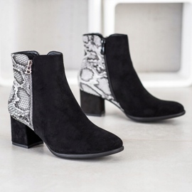 Filippo Snake Print Booties musta harmaa 1 Filippo Snake Print Booties musta harmaa 1