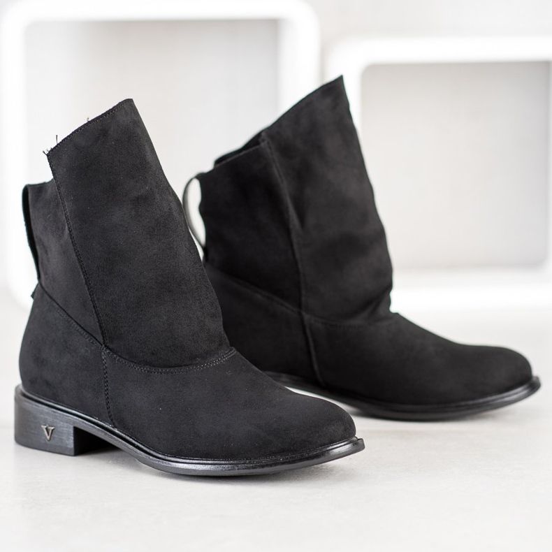 Gogo Saappaat, joissa on leveä päällinen musta 2