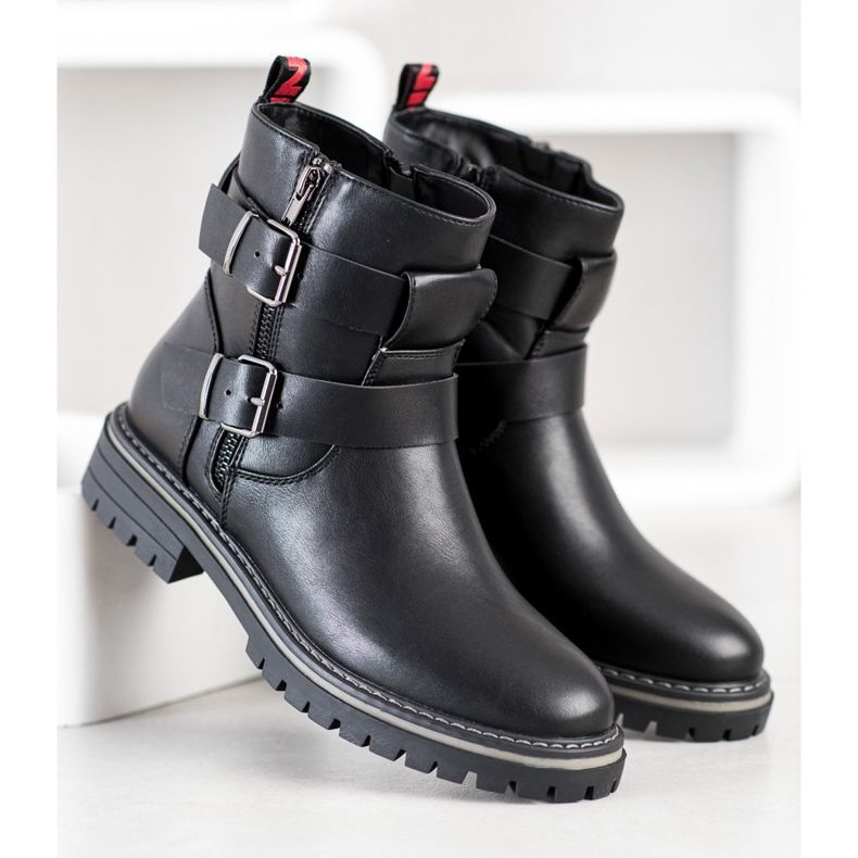 J. Star Työntekijät soljilla musta 1