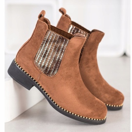 SHELOVET Tyylikkäät Chelsea -saappaat ruskea 1