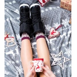 GOLL Lämpimät mustat lumisaappaat 1