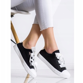 SHELOVET Tyylikkäät sidotut lenkkarit musta 1