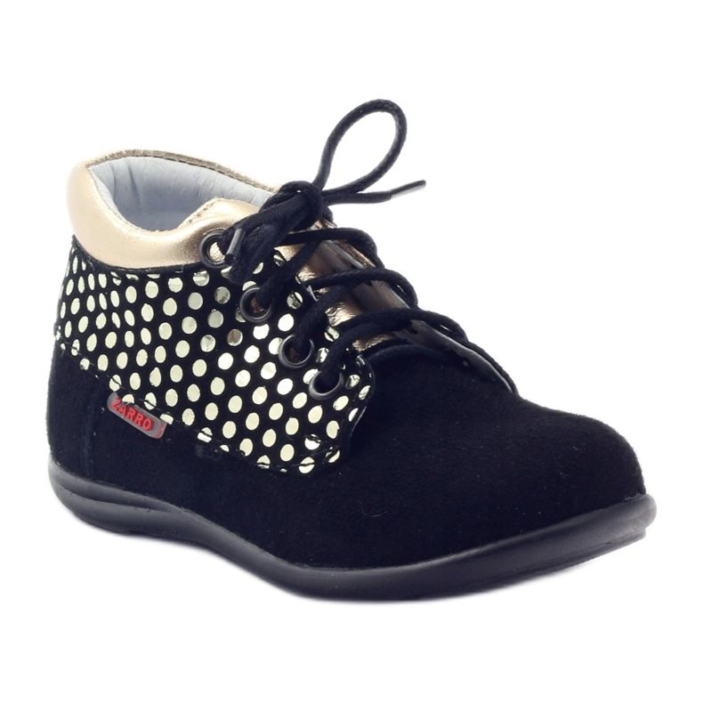 Tyttöjen saappaat Zarro 82/4 mustakultaa kultainen 1