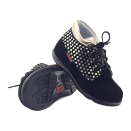 Tyttöjen saappaat Zarro 82/4 mustakultaa kultainen 3