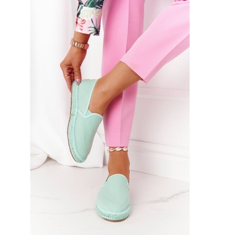 Vihreät espadrillot punotulla pohjalla Big Star DD274A141 2