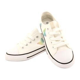 NEWS Valkoiset lenkkarit, joissa on sidotut perhoset 21DZ35-3585 valkoinen 3