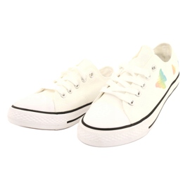 NEWS Valkoiset lenkkarit, joissa on sidotut perhoset 21DZ35-3585 valkoinen 1