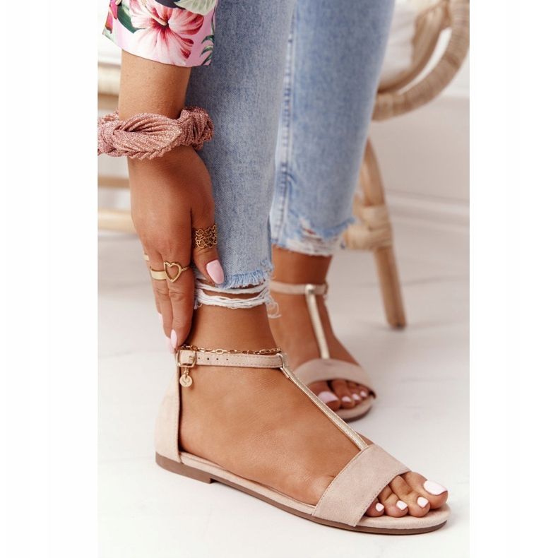 S.Barski Tyylikkäät mokkanahkaiset sandaalit S.Barazki 541-7 Beige 2