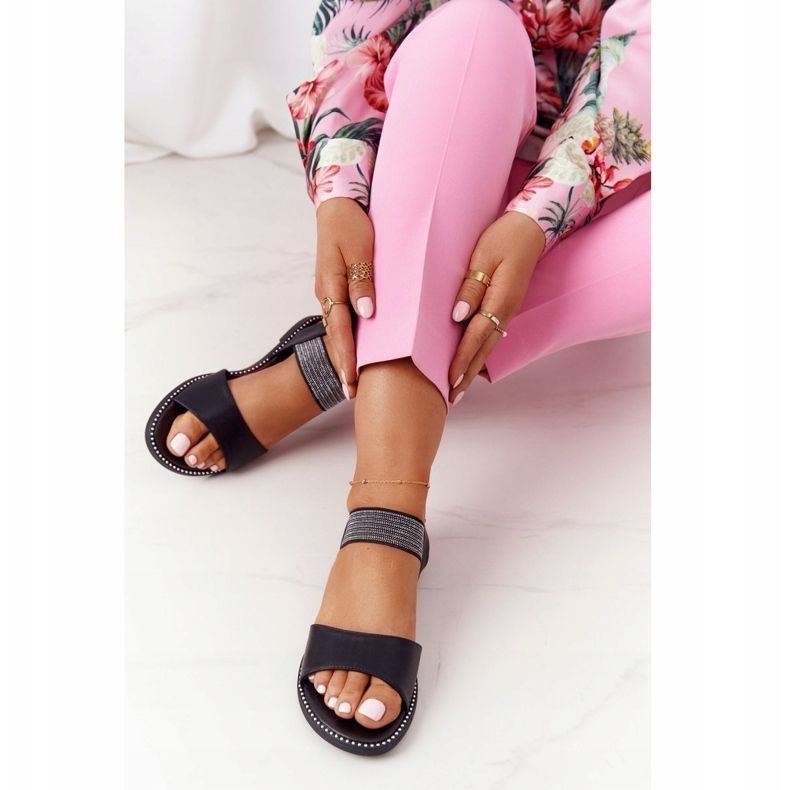 S.Barski Mustat sandaalit, joissa on ribbine S.Bararski 934-19 1