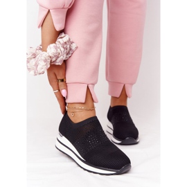 Avoimet lenkkarit Slip-On Wedge Musta Sophia valkoinen 1