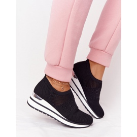 Avoimet lenkkarit Slip-On Wedge Musta Sophia valkoinen 2