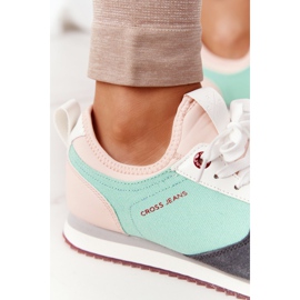 Cross Jeans Urheilukengät Memory Foam Cross Farkut HH2R4049C Vihreä-Vaaleanpunainen 2