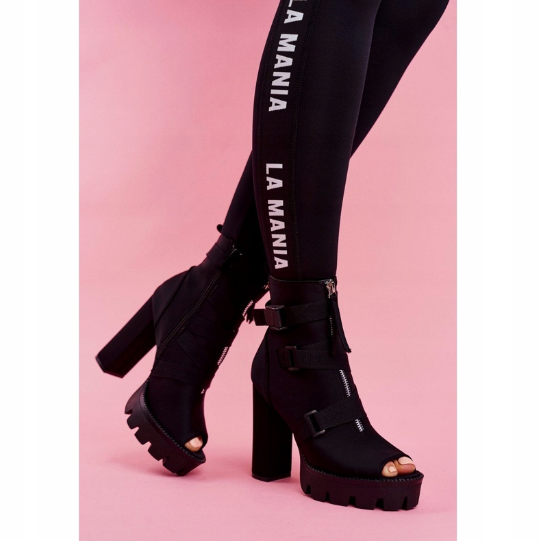 PS1 Naisten nilkkurit Open Toe Black Gladios musta 2