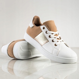 SHELOVET Muodikkaat nauhalliset lenkkarit valkoinen ruskea monivärinen 1