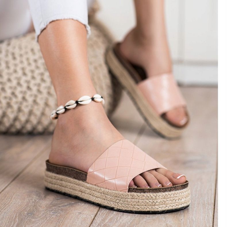 SHELOVET Tossut alustalla vaaleanpunainen 1