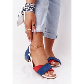 Nahkaiset sandaalit Maciejka 04614-17 Navy Blue-Red punainen 2