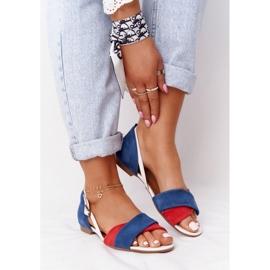 Nahkaiset sandaalit Maciejka 04614-17 Navy Blue-Red punainen 1