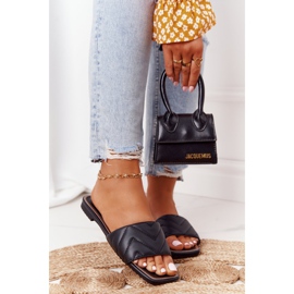 Nahkatossut tikkauksella S.Barski 331-42 musta 1