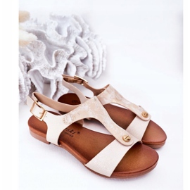 S.Barski Lasten sandaalit S. Bararski Comfort Złote valkoinen hopea kultainen 1