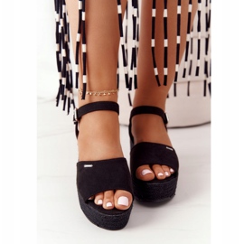 Big Star Mustat sandaalit kiilalla punoksella iso tähti FF274750 1