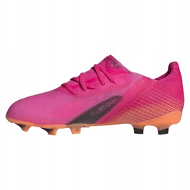 Adidas X Ghosted.1 Fg Jr FW6956 jalkapallokengät pinkki, oranssi vaaleanpunainen 1