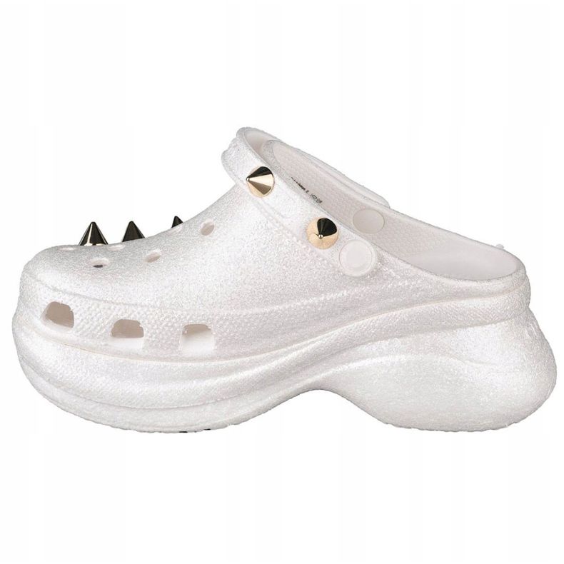 Crocs Classic Bae Glitter Stud Clog W 206783-100 valkoinen kultainen 1