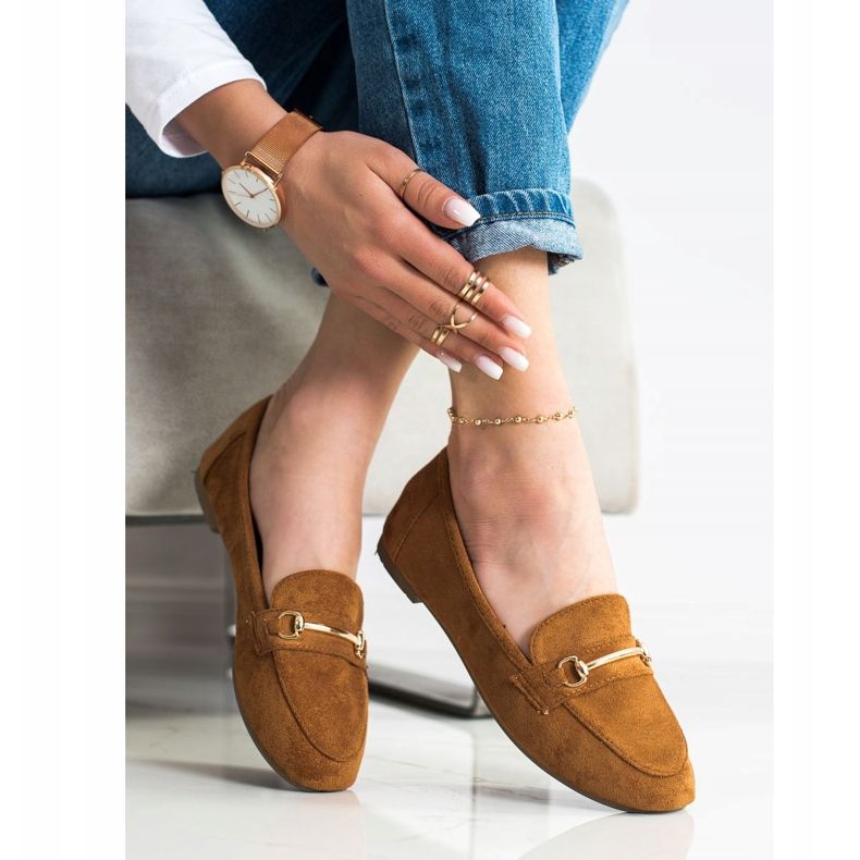 Anesia Paris Tyylikkäät mokkanahkat ruskea 2