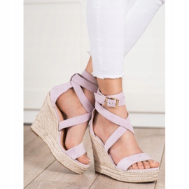 SHELOVET Espadrilles -sandaalit soljella violetti 1