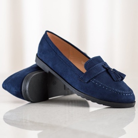 SHELOVET Rento Loaferit Fringes tummansininen sininen 1