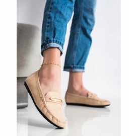 SHELOVET Mukavat Beige Loaferit ruskea 1