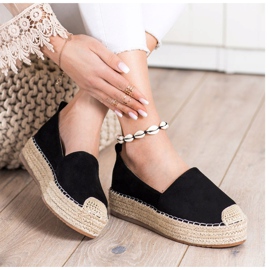 SHELOVET Suede Espadrilles alustalla musta 1