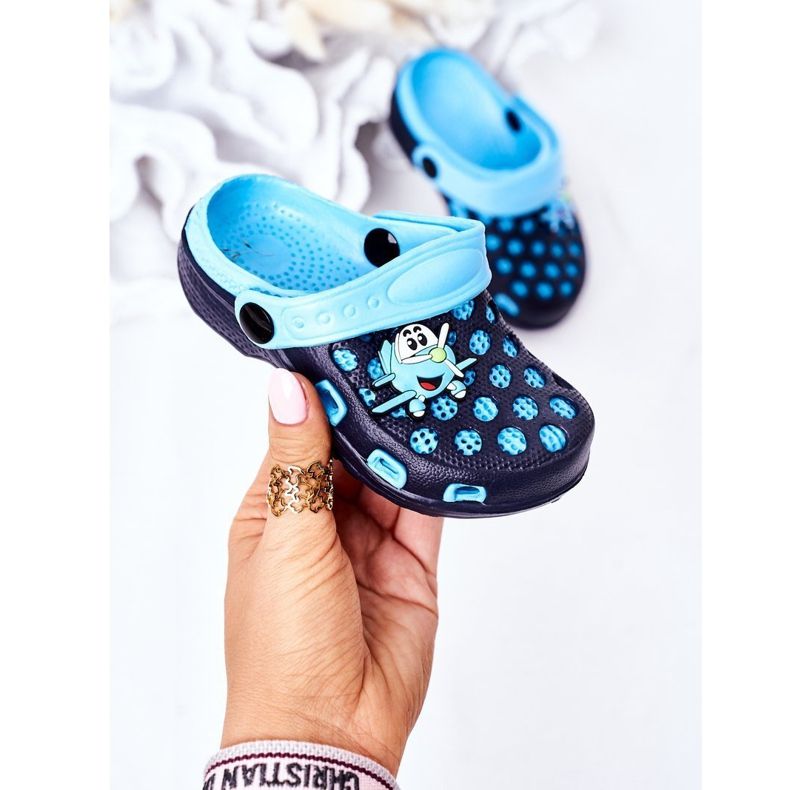 Lasten vaahtotossut Crocs Navy Blue Jupiter tummansininen sininen 2