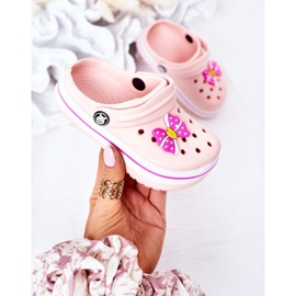 Lasten vaahtotossut Crocs Pink Lazy Day vaaleanpunainen 2