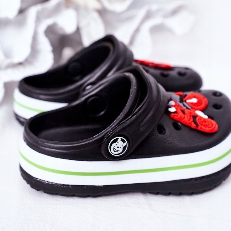 Lasten vaahtotossut Kroks Black Lazy Day musta monivärinen 1