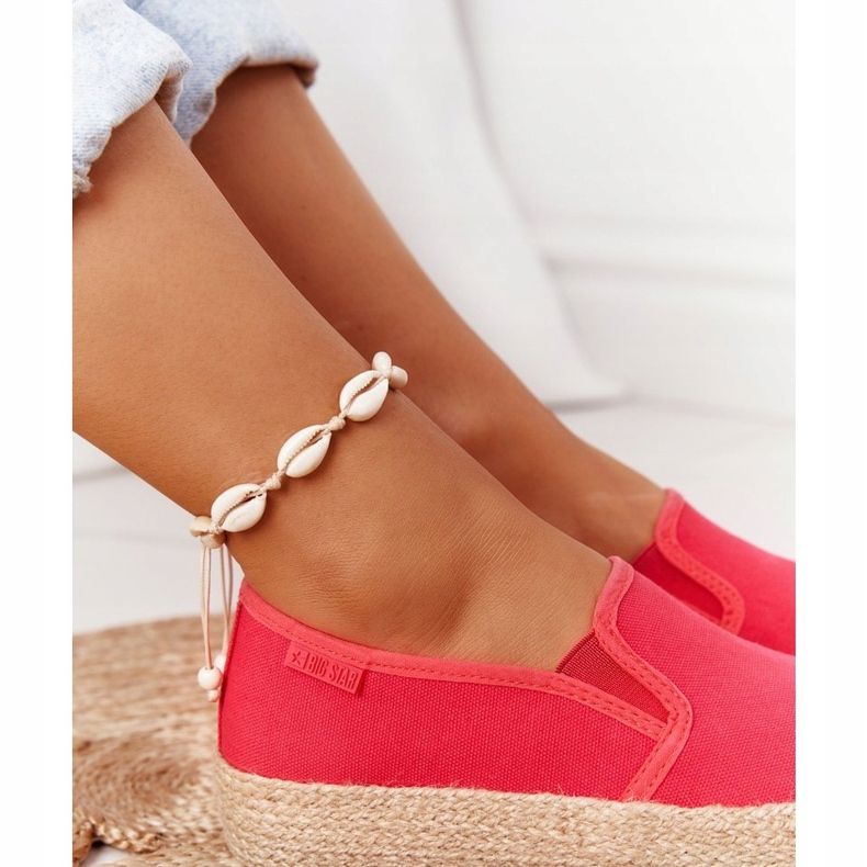 Espadrillot punotulla alustalla Big Star FF274149 Punainen 1