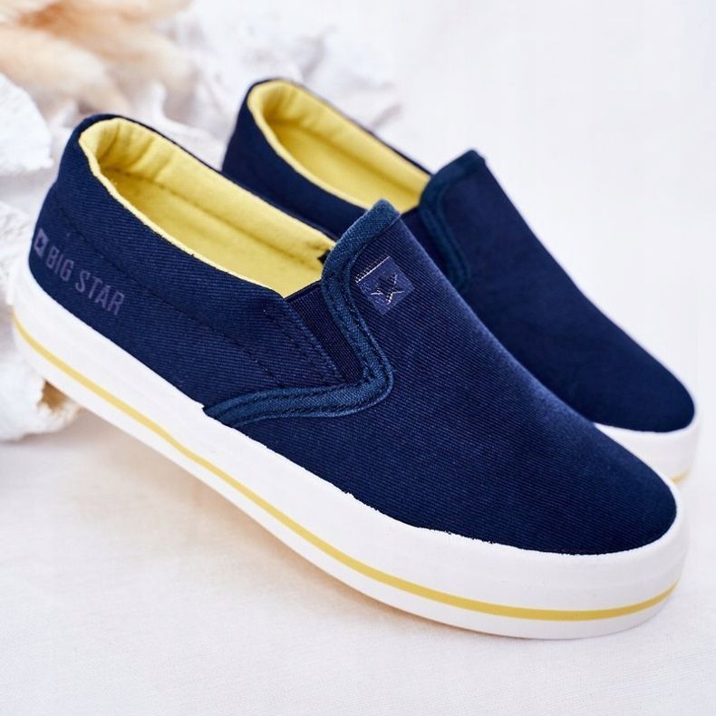 Lasten Slip-On Big Star HH374011 Navy Blue Slip-On lenkkarit sininen 2