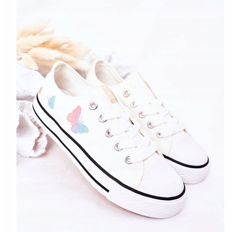 EVE Lasten lenkkarit perhosilla Valkoisia satuja valkoinen 2