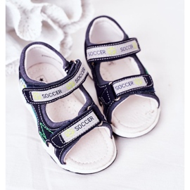 EVE Lasten laivastonsininen jalkapallo sandaalit tarranauhalla monivärinen 2