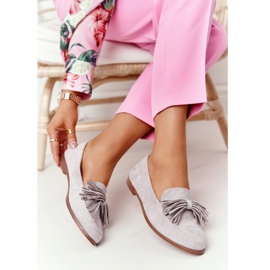 EVE Fringed Suede Loafers Harmaa Alicante 1